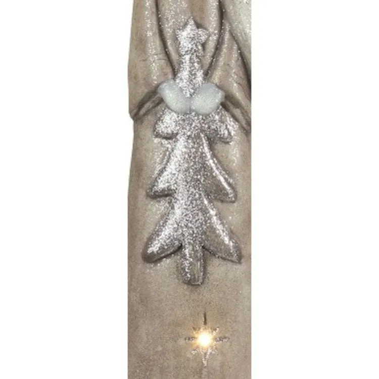30" Brown and Silver LED Lighted Reindeer Christmas Tabletop Figurine