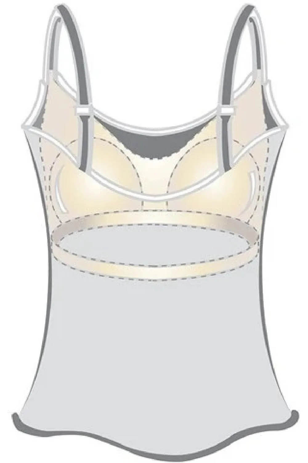 Amoena Valletta Mastectomy Camisole, Midday Blue (44798)