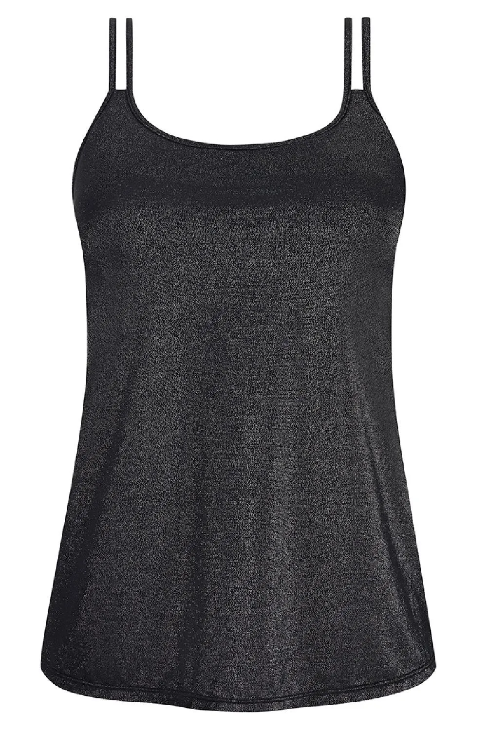 Amoena Valletta Mastectomy Camisole, Sparkly Black (44905)