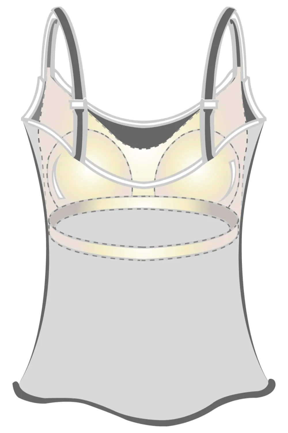 Amoena Valletta Mastectomy Camisole, White (70230)