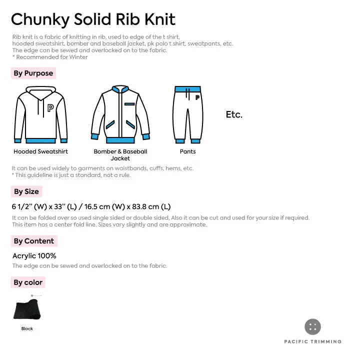 Chunky Solid Rib Knit