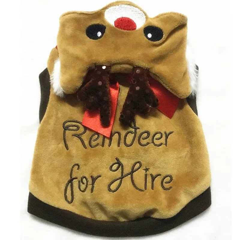 Comfy Reindeer For Hire Coat Costume For Your Cats And Dogs