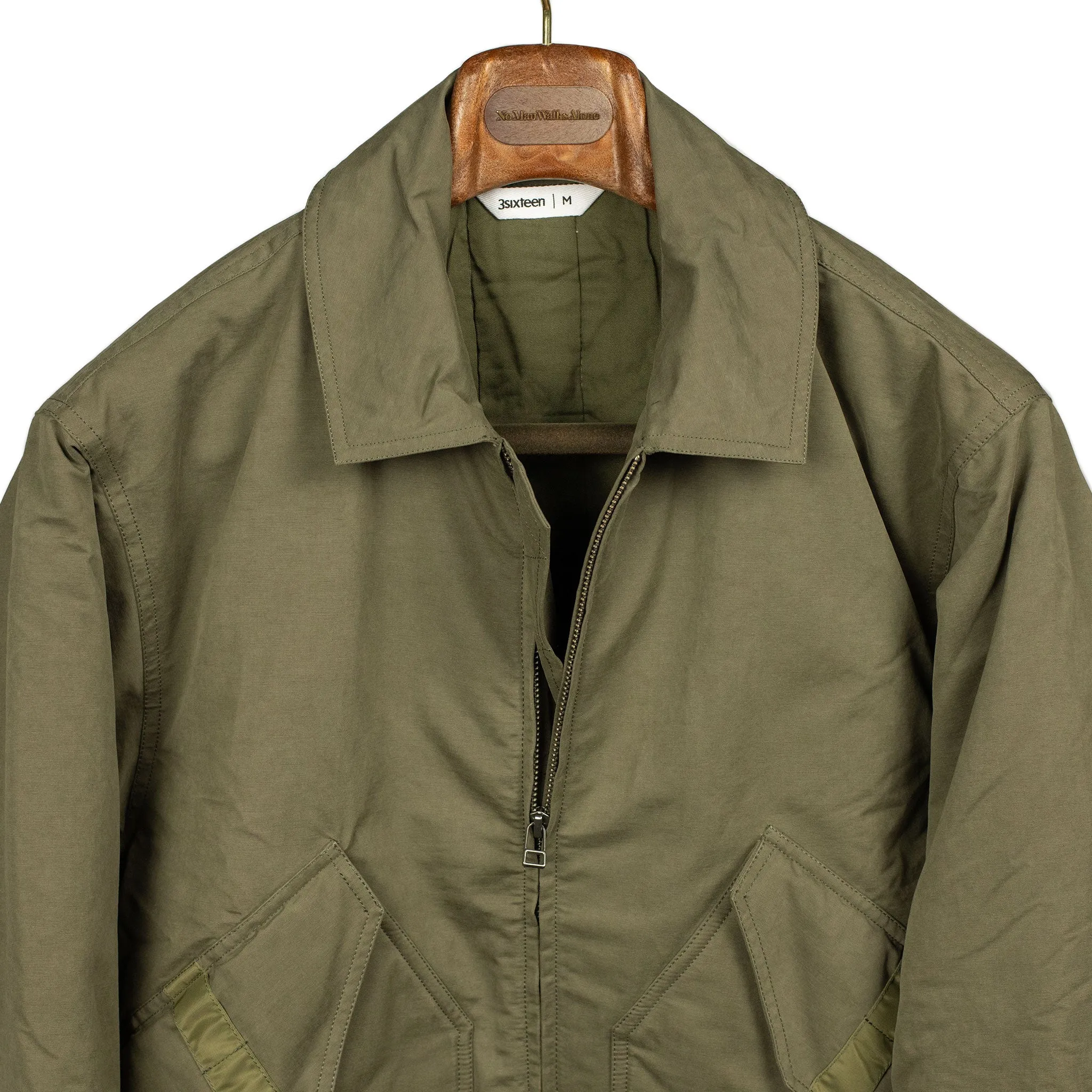 CWU Flight Jacket in olive brushed cotton and nylon