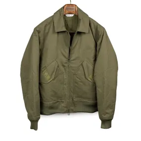 CWU Flight Jacket in olive brushed cotton and nylon