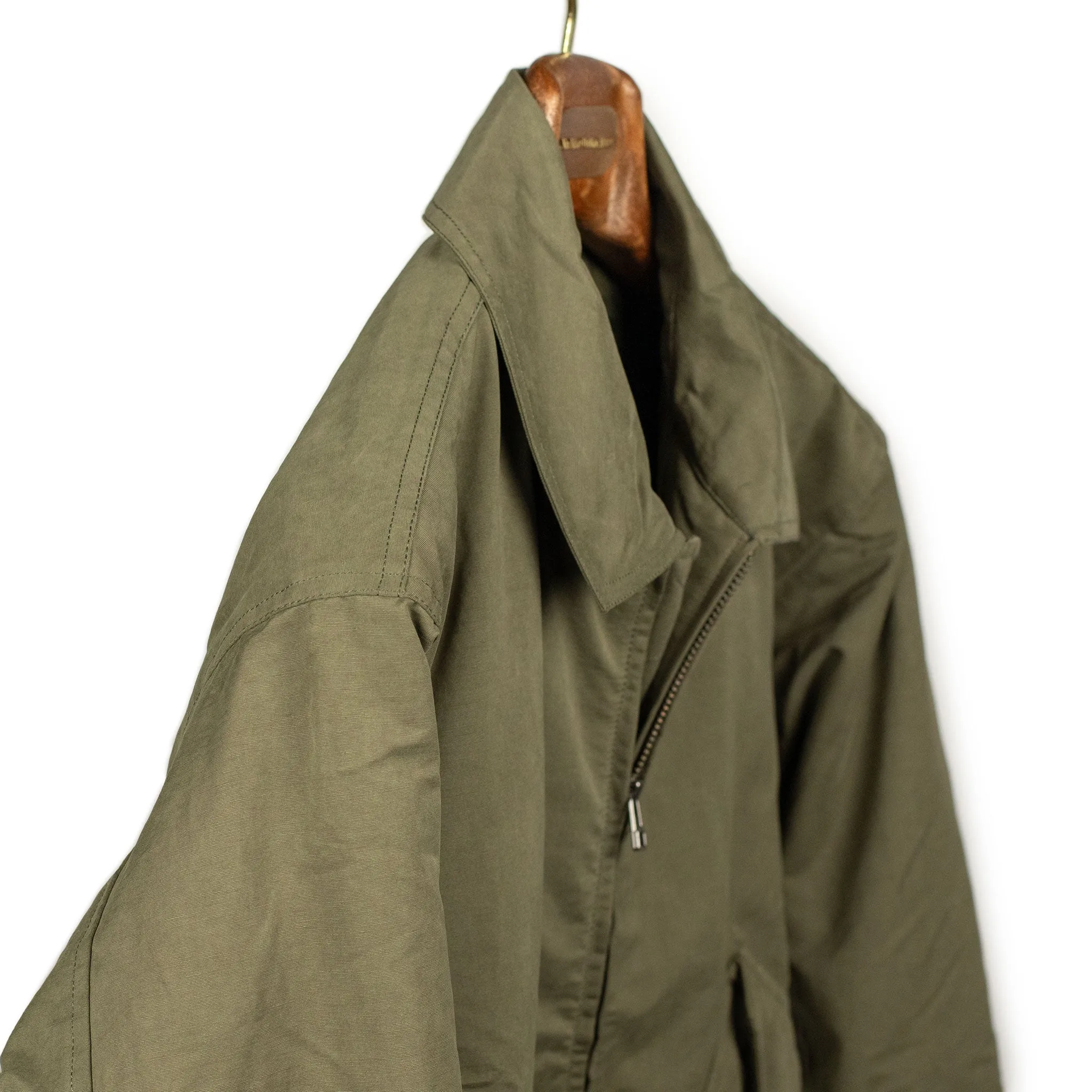 CWU Flight Jacket in olive brushed cotton and nylon
