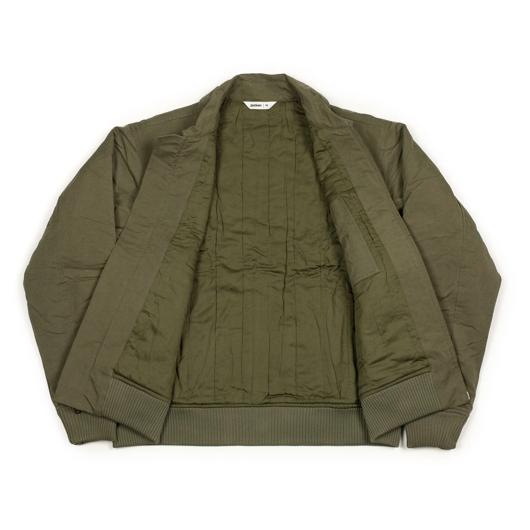 CWU Flight Jacket in olive brushed cotton and nylon