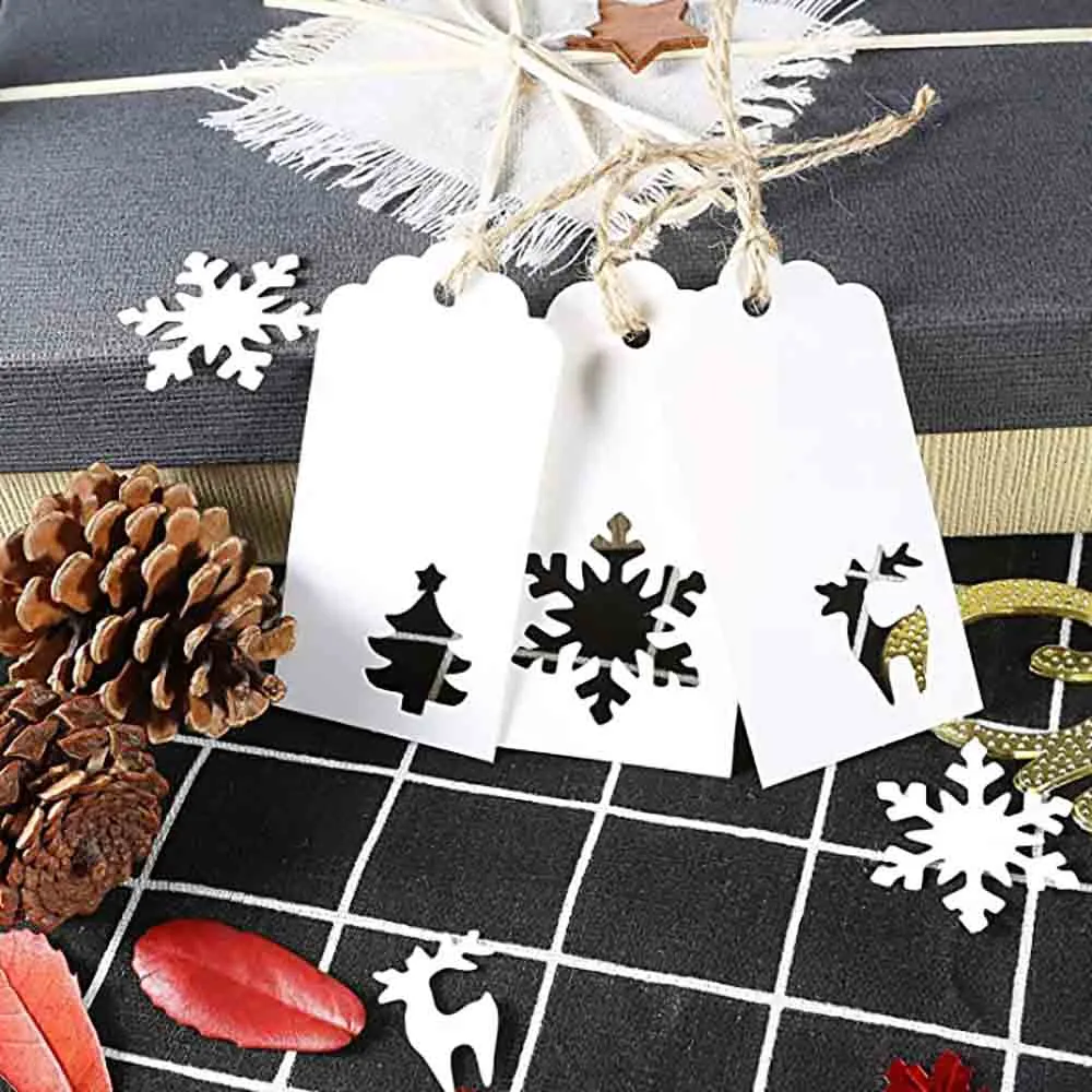 Die Cut Confetti Christmas Gift Tags Pack of 10