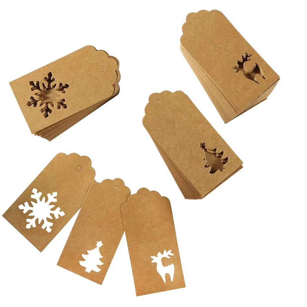 Die Cut Confetti Christmas Gift Tags Pack of 10
