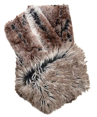 Fox Cuff - Fingerless / Texting Gloves, Reversible - Fox & Assorted Faux Fur