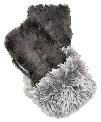 Fox Cuff - Fingerless / Texting Gloves, Reversible - Fox & Assorted Faux Fur
