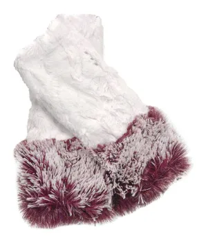 Fox Cuff - Fingerless / Texting Gloves, Reversible - Fox & Assorted Faux Fur