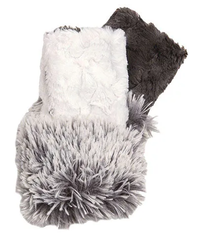 Fox Cuff - Fingerless / Texting Gloves, Reversible - Fox & Assorted Faux Fur