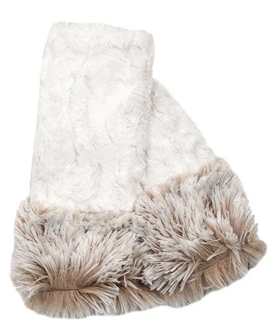 Fox Cuff - Fingerless / Texting Gloves, Reversible - Fox & Assorted Faux Fur