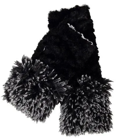 Fox Cuff - Fingerless / Texting Gloves, Reversible - Fox & Assorted Faux Fur
