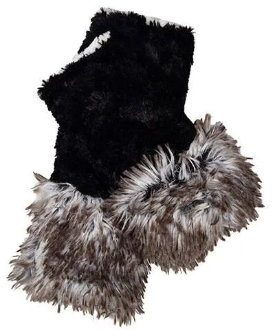 Fox Cuff - Fingerless / Texting Gloves, Reversible - Fox & Assorted Faux Fur