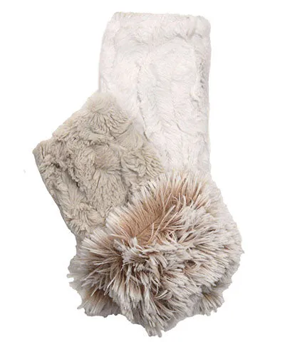 Fox Cuff - Fingerless / Texting Gloves, Reversible - Fox & Assorted Faux Fur