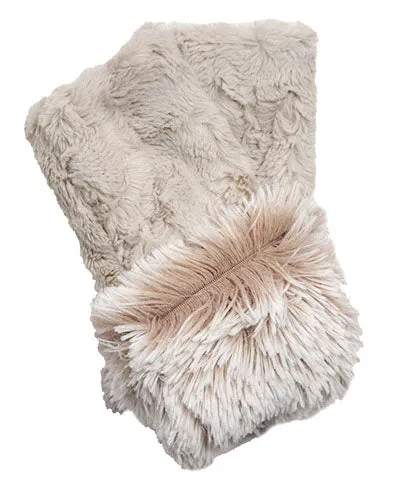 Fox Cuff - Fingerless / Texting Gloves, Reversible - Fox & Assorted Faux Fur