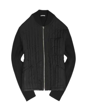 Gran Sasso - Black Chunky Virgin Wool Full Zip Sweater 50/L