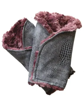 Hand Wrap - Vegan Leather Outback in Brown Highland Thistle Faux Fur (One Left!)