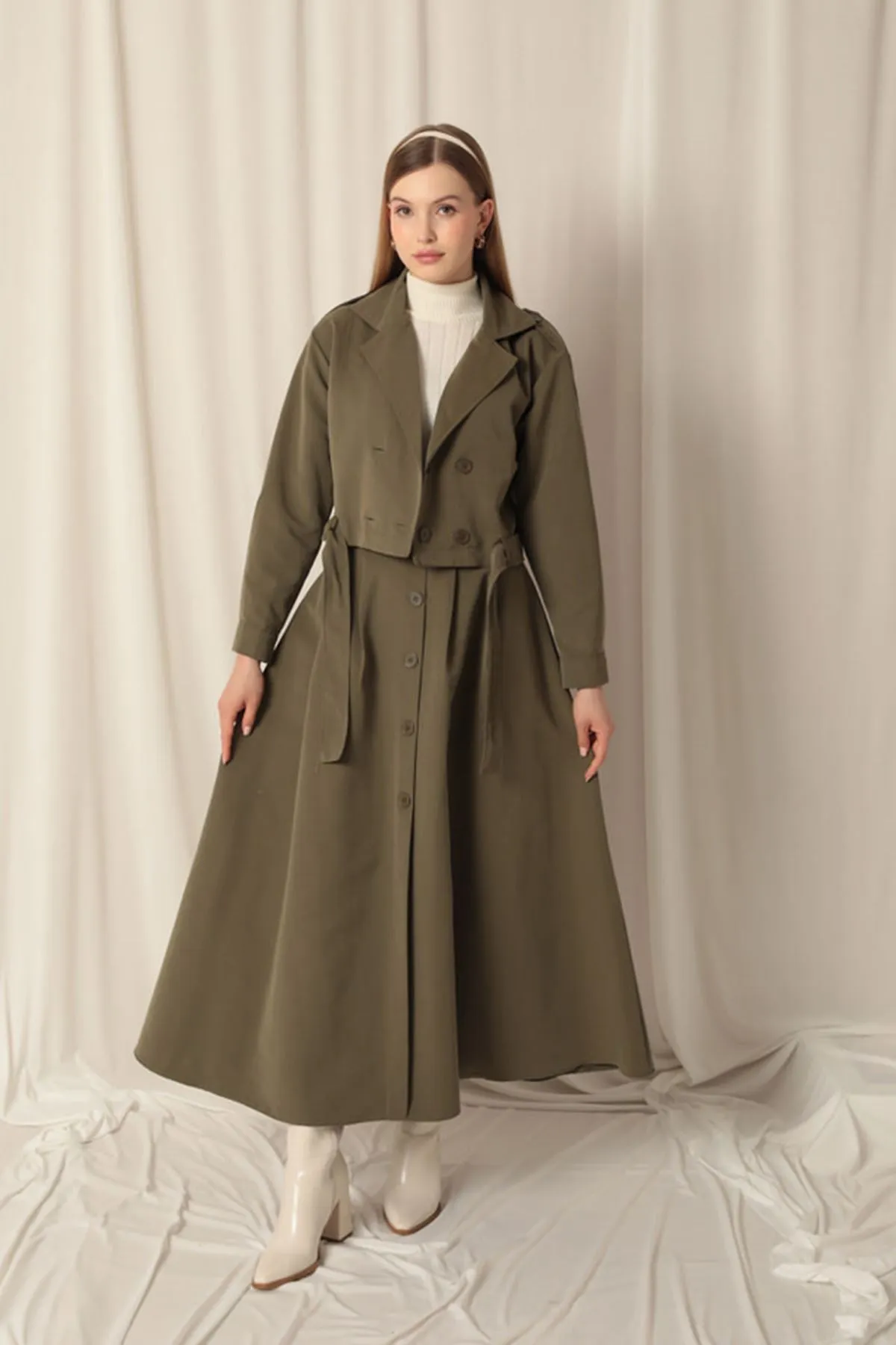 KKT Torino Fabric Women's Khaki Skirt Suit - Langford Station