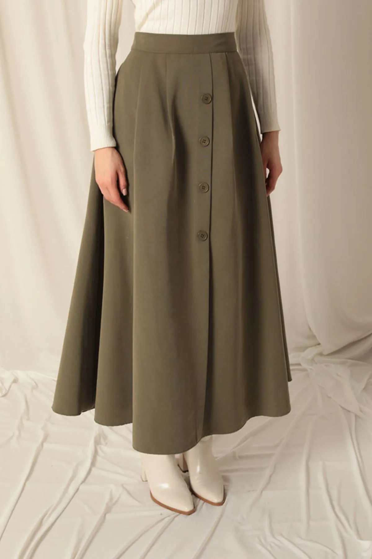 KKT Torino Fabric Women's Khaki Skirt Suit - Langford Station
