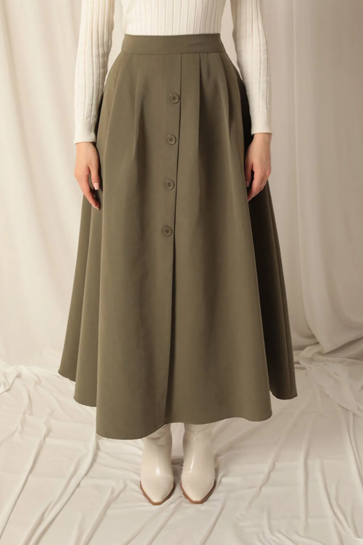 KKT Torino Fabric Women's Khaki Skirt Suit - Langford Station