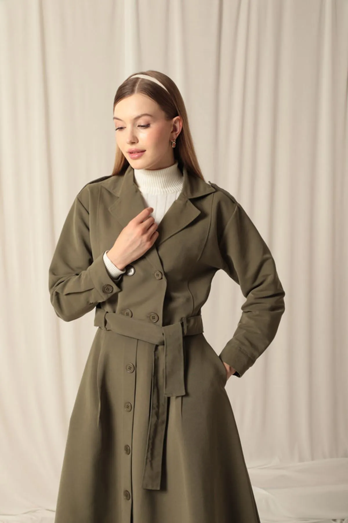KKT Torino Fabric Women's Khaki Skirt Suit - Langford Station