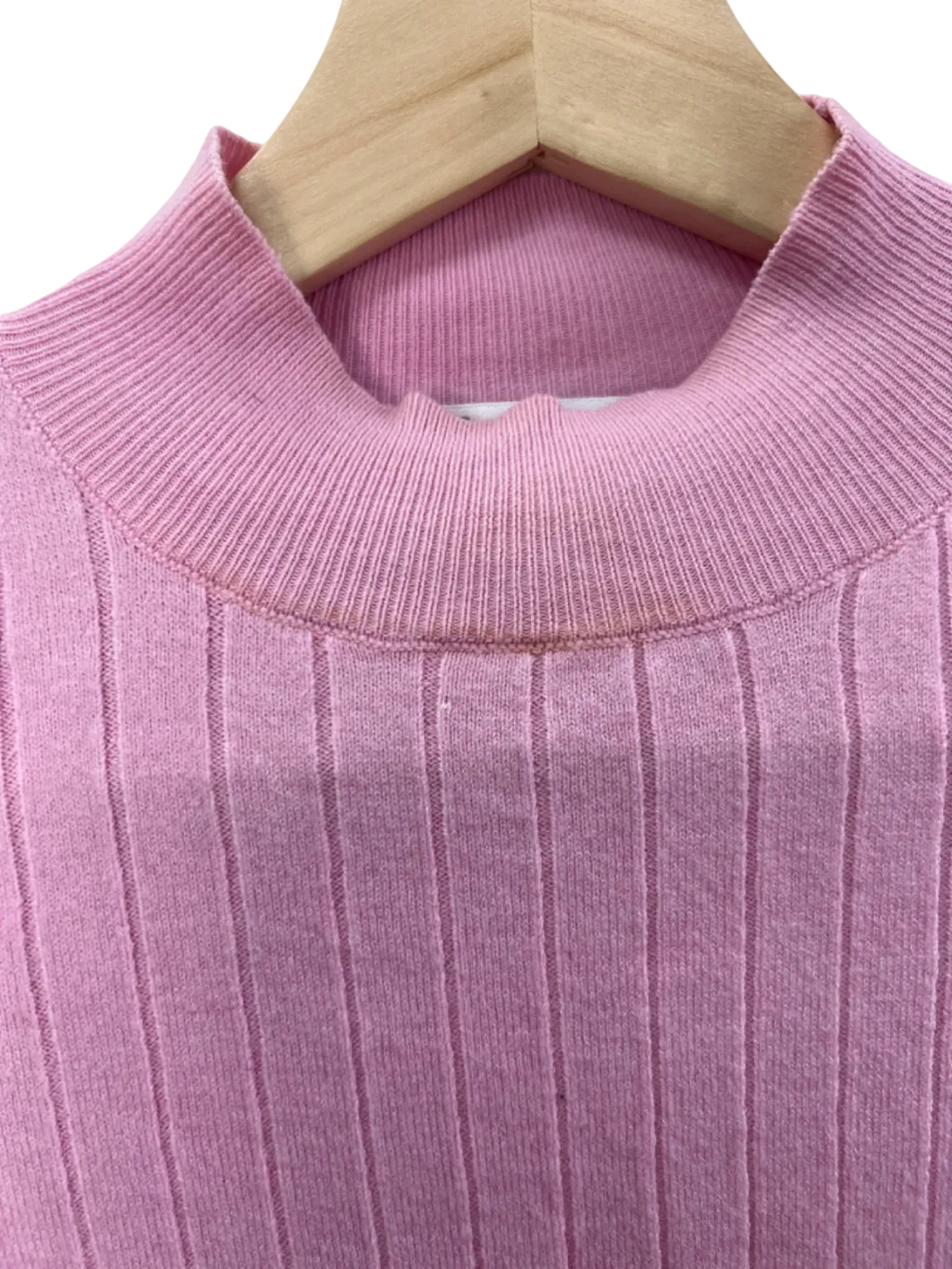 Lovers   Friends Pink Ribbed Turtleneck Jumper S