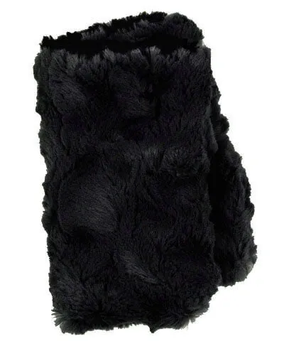 Men's Fingerless / Texting Gloves, Reversible - Chevron Faux Fur in Gray (One Left!)