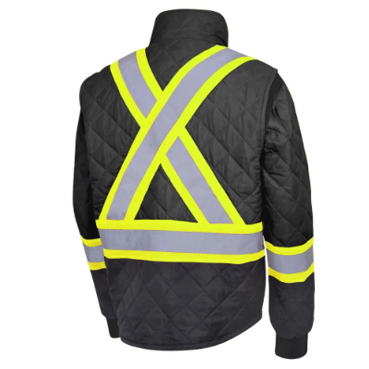 PIONEER MEN'S HI-VIZ QUILTED FREEZER/WORK SAFETY JACKETS