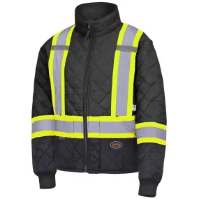 PIONEER MEN'S HI-VIZ QUILTED FREEZER/WORK SAFETY JACKETS