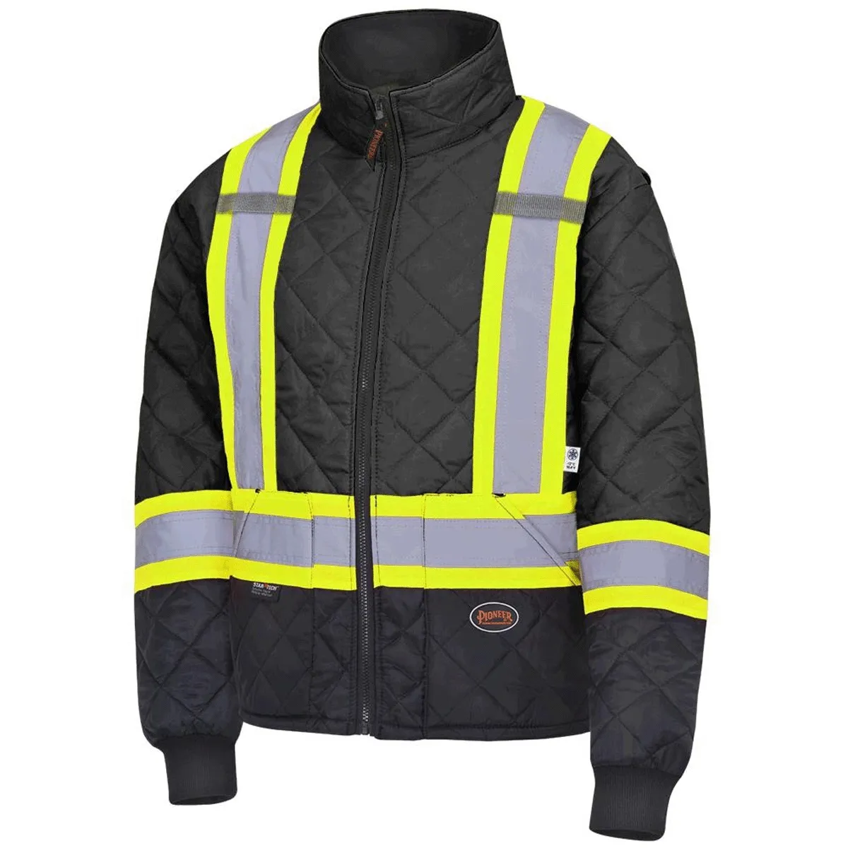 PIONEER MEN'S HI-VIZ QUILTED FREEZER/WORK SAFETY JACKETS