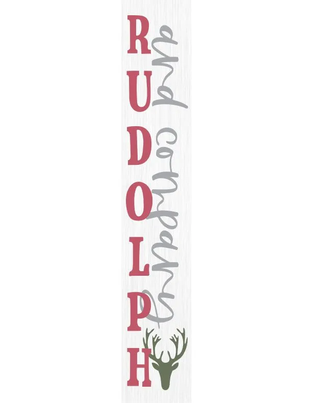 Reindeer Christmas Porch Sign