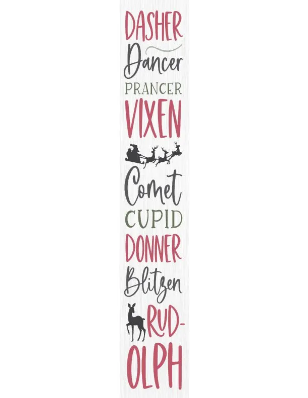 Reindeer Christmas Porch Sign