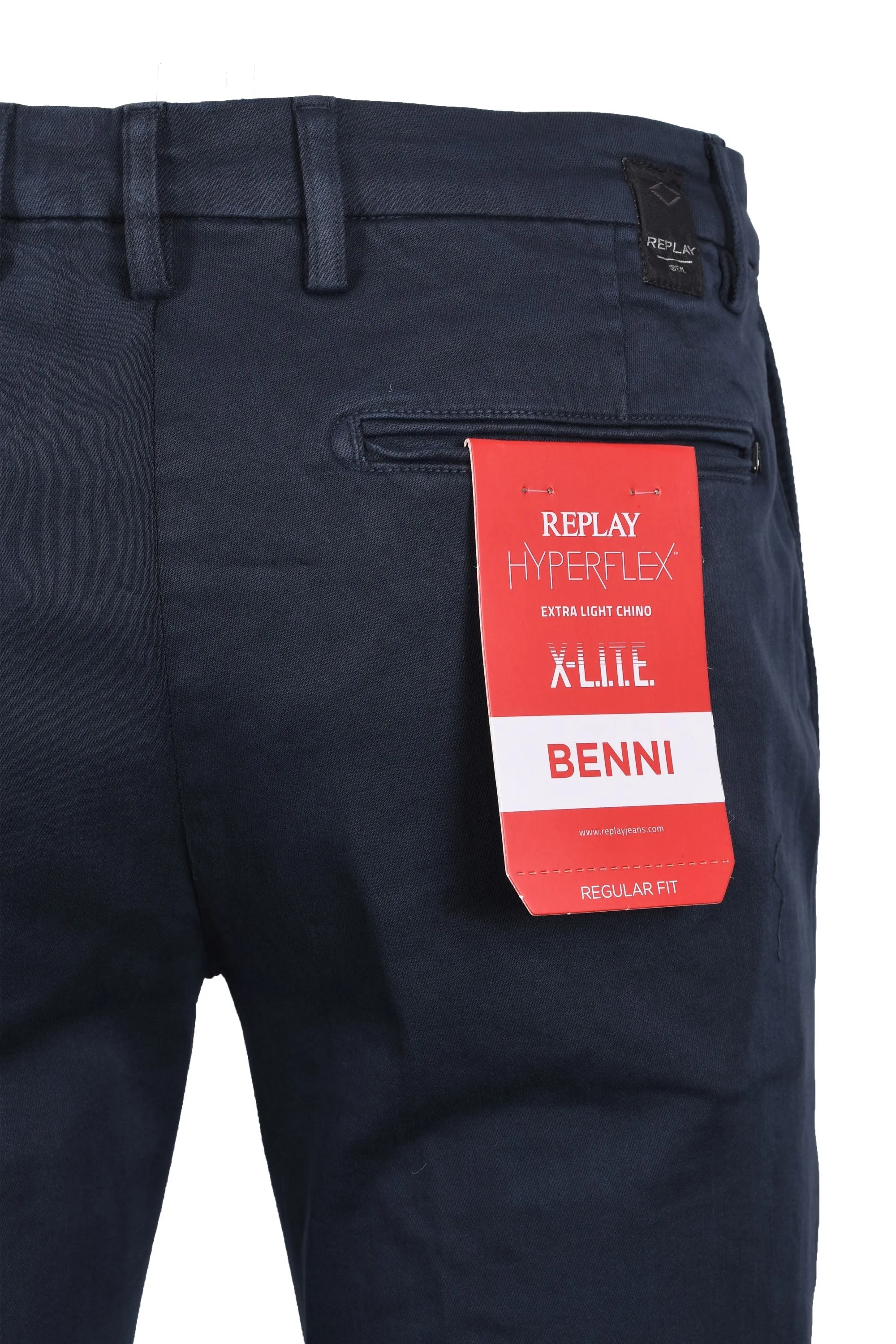 Replay Benni Cotton Trouser Navy