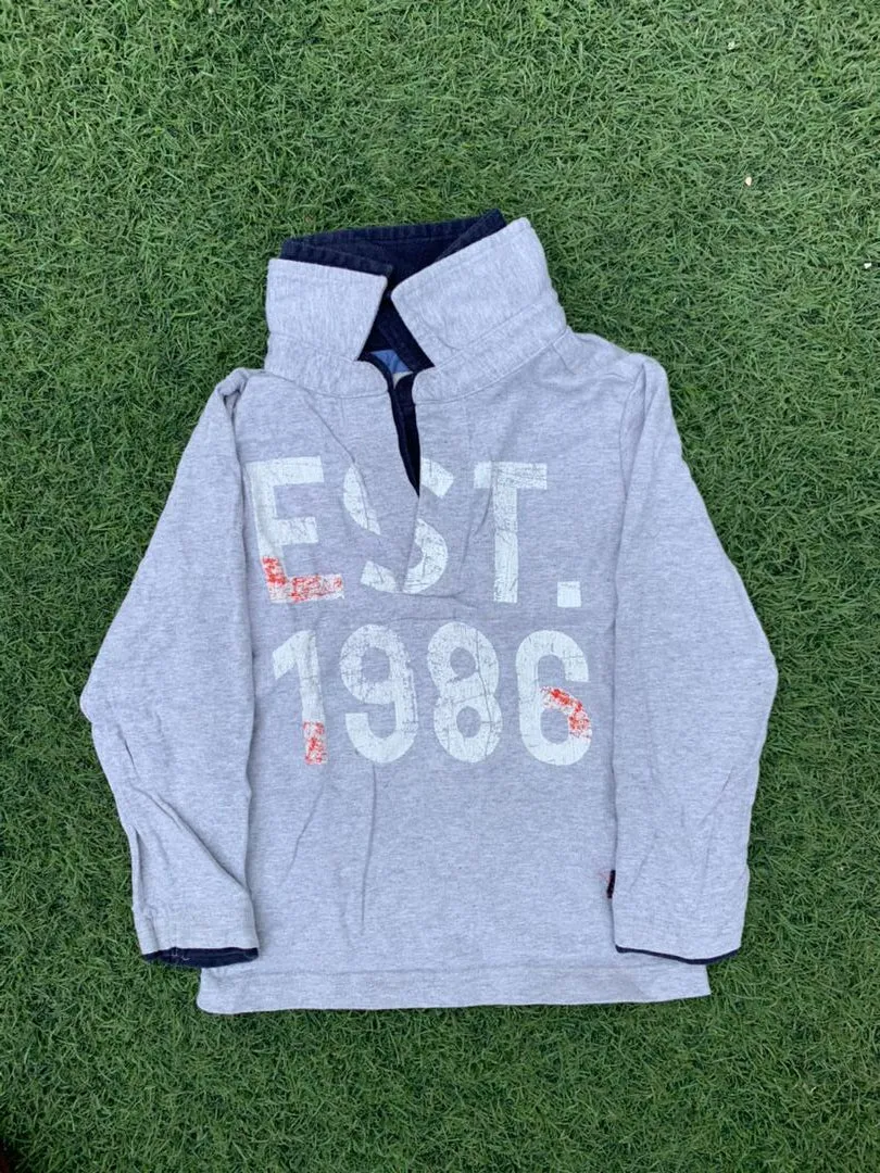 RL 1986 grey and blue polo size 3-4 years
