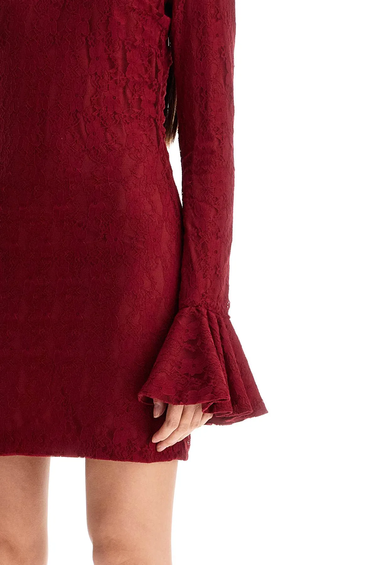 Rotate short lace stretch dress