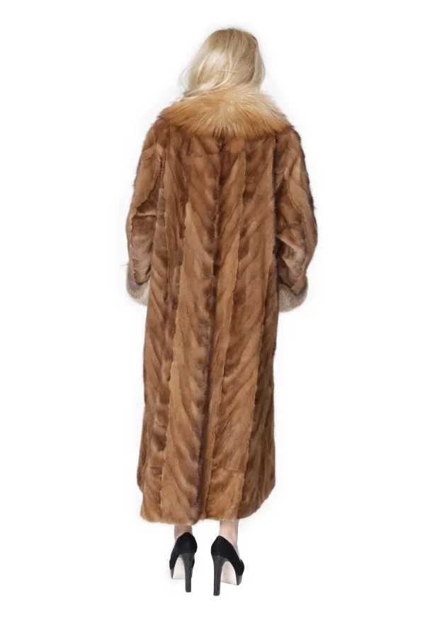Sculptured Mink Ovals with Rex Fox Collar & Cuffs