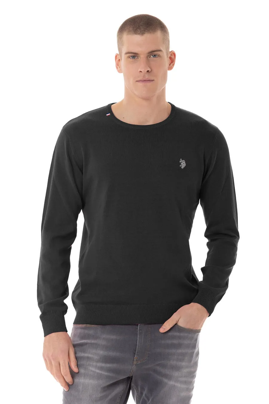 US POLO MENS ICON LOGO COTTON SWEATER