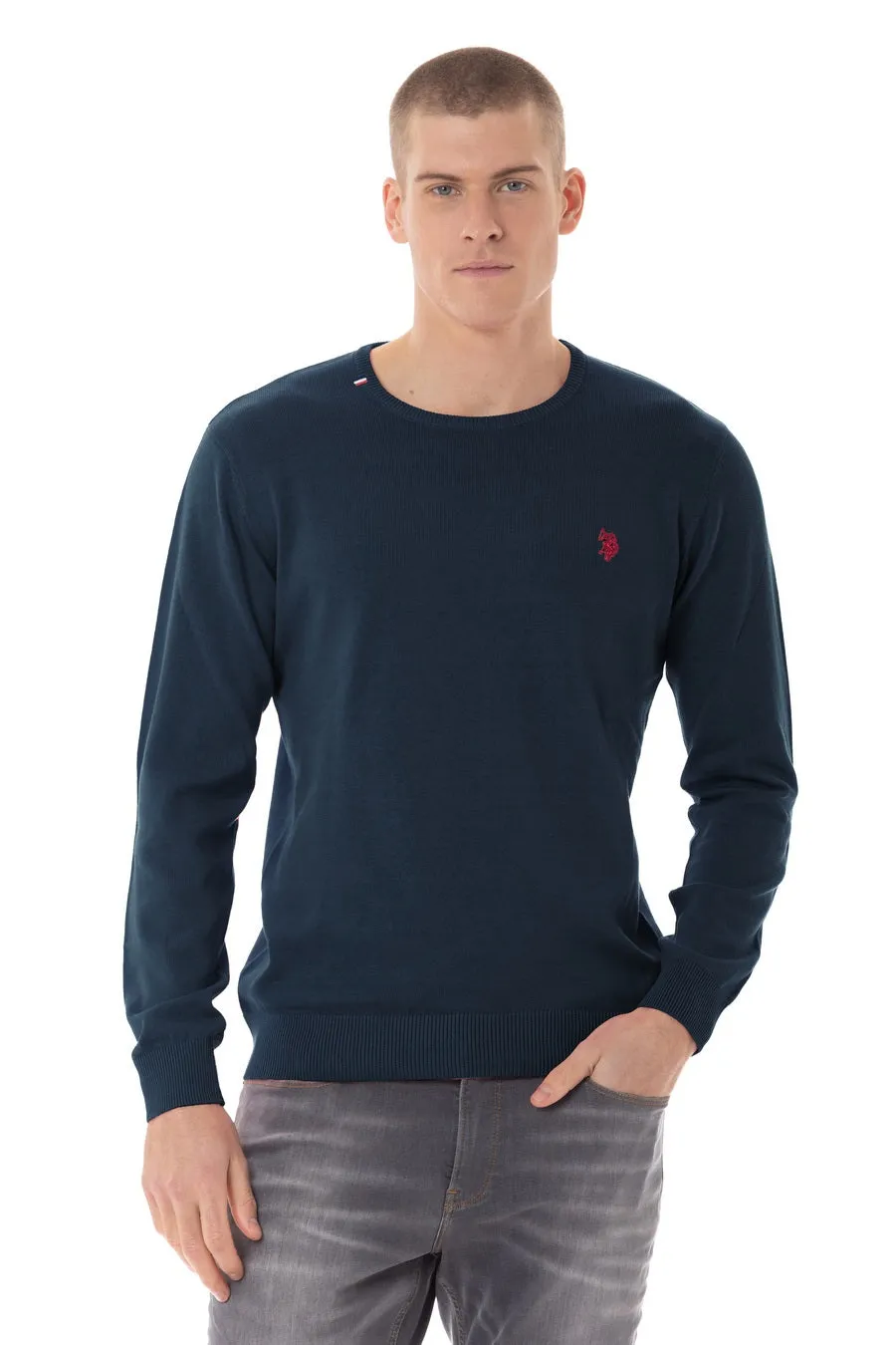 US POLO MENS ICON LOGO COTTON SWEATER