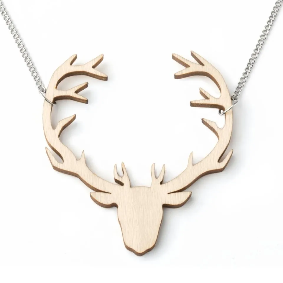 Valona Finnish Birch Reindeer Necklace