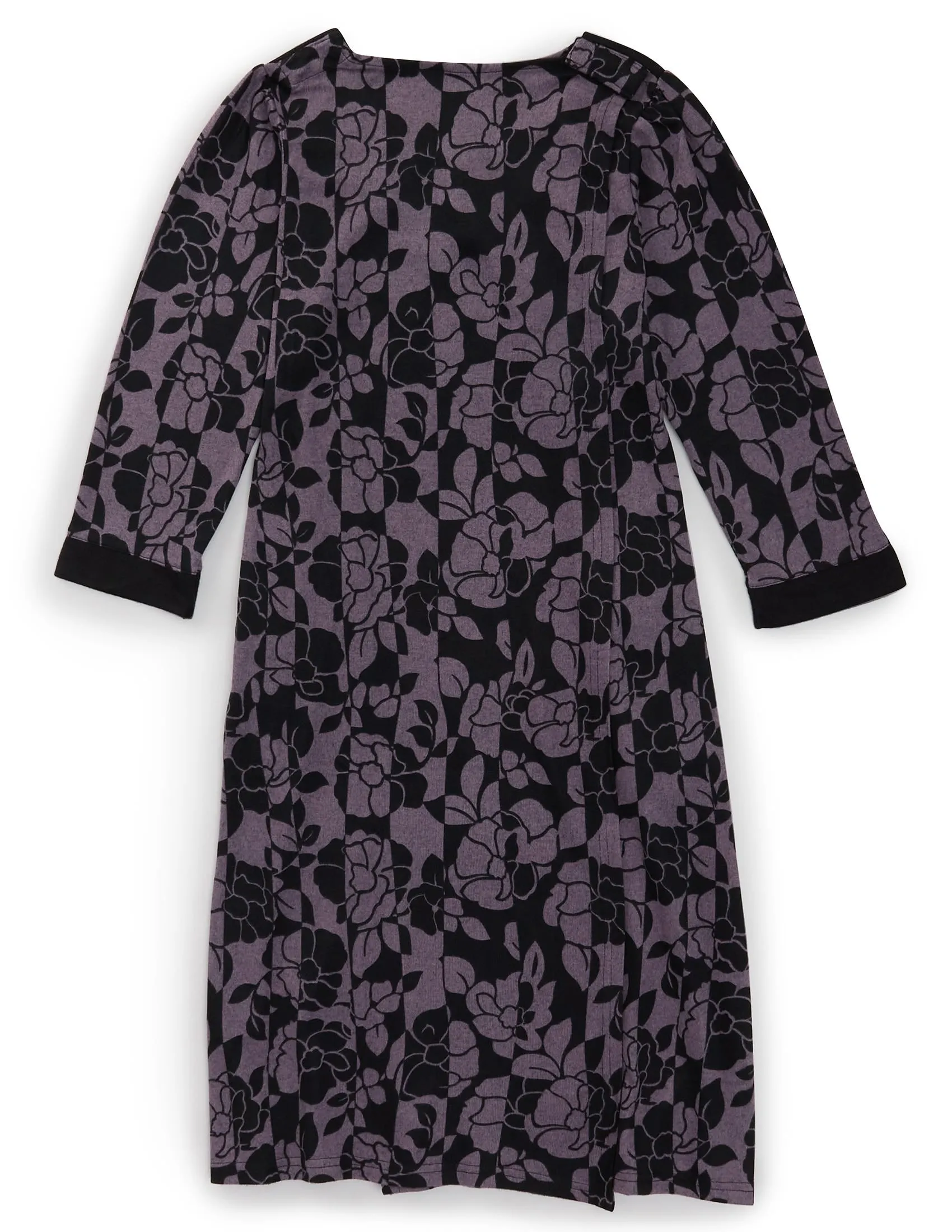 Women's Open Back Sweater Knit Dress Diamond Neckline - Clearance