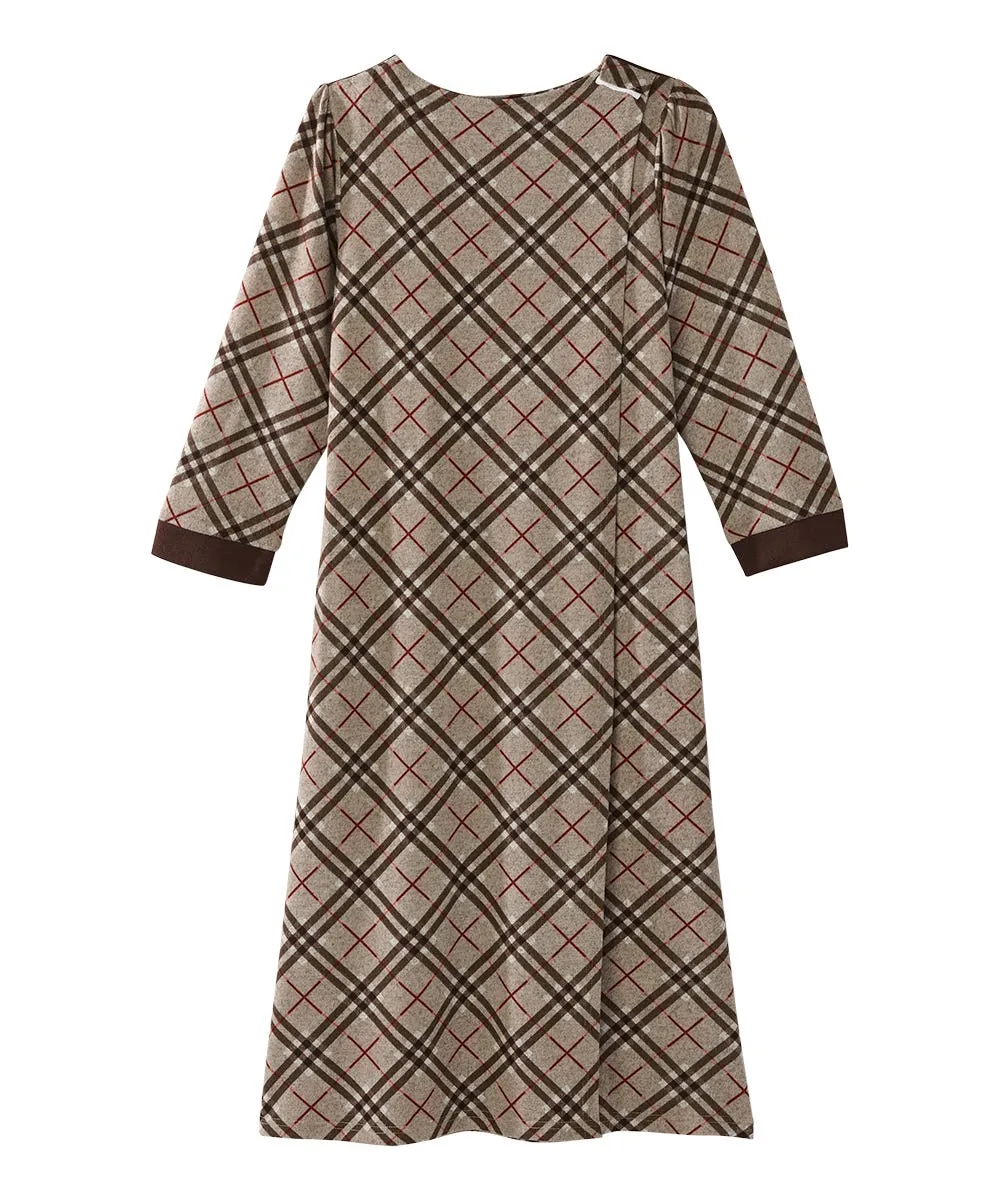 Women's Open Back Sweater Knit Dress Diamond Neckline - Clearance